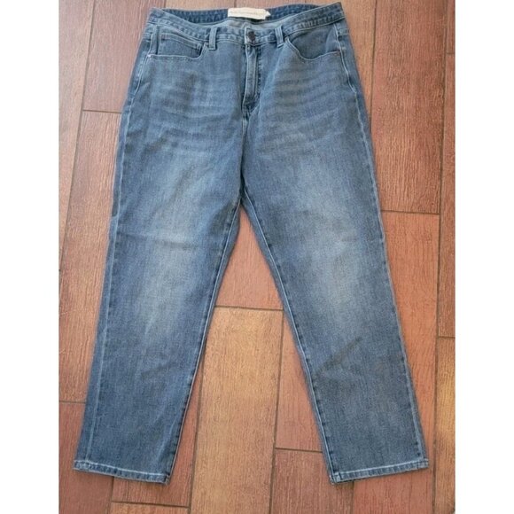 Soft Surroundings Jeans Womens 14P Blue Slim Leg High Rise Medium Stretch Denim - Picture 5 of 12